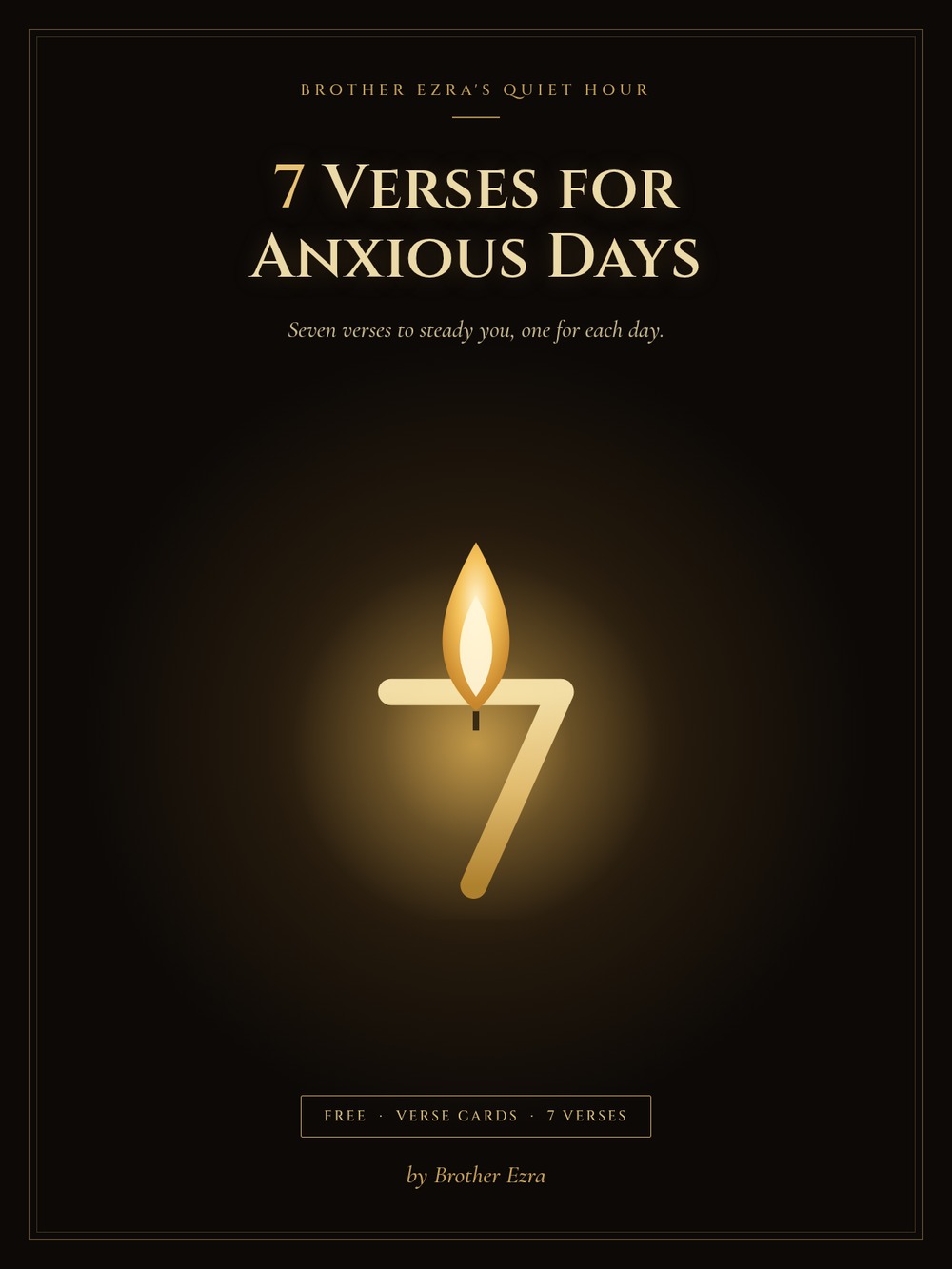 7 Verses for Anxious Days free verse cards cover